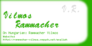 vilmos rammacher business card